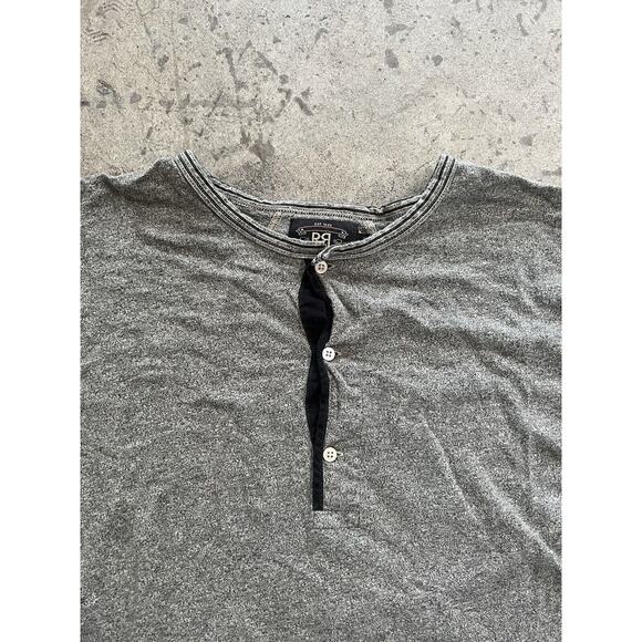 RRL Ralph Lauren Double RL Shirt Mens‎ XXL Gray Long Sleeve Henley 100% Cotton - Picture 3 of 8